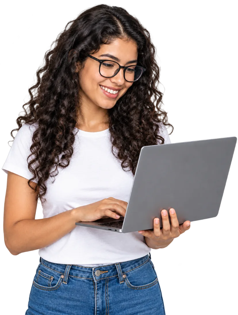 Mujer con laptop